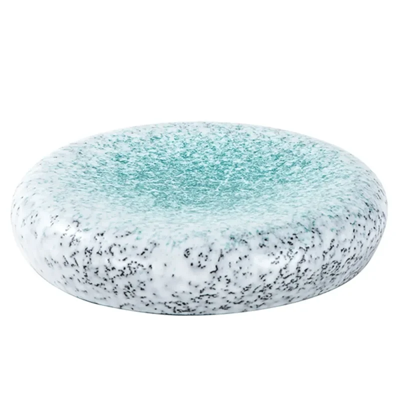 

Round Ceramic Dining Plate Hotel Japanese Cuisine Sashimi Sushi Dinner Steak Cake Dessert Home Kitchen Tableware