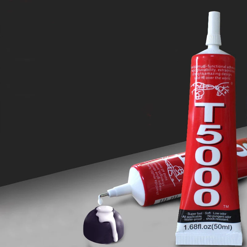T5000 Lem Cermet Kayu Layar Ponsel Perbaikan Sealant Putih Susu Kuat Universal Super Cepat Kering Lem