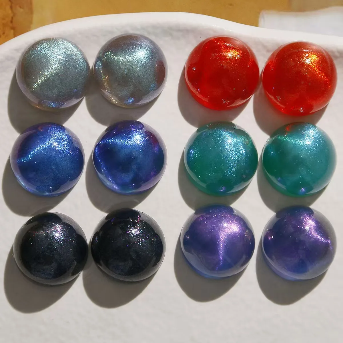 

18mm Starry Sky Color Resin Round Flatback Cabochon DIY Craft Accessories For Jewelry Making Nail Art Phone Case Decoration