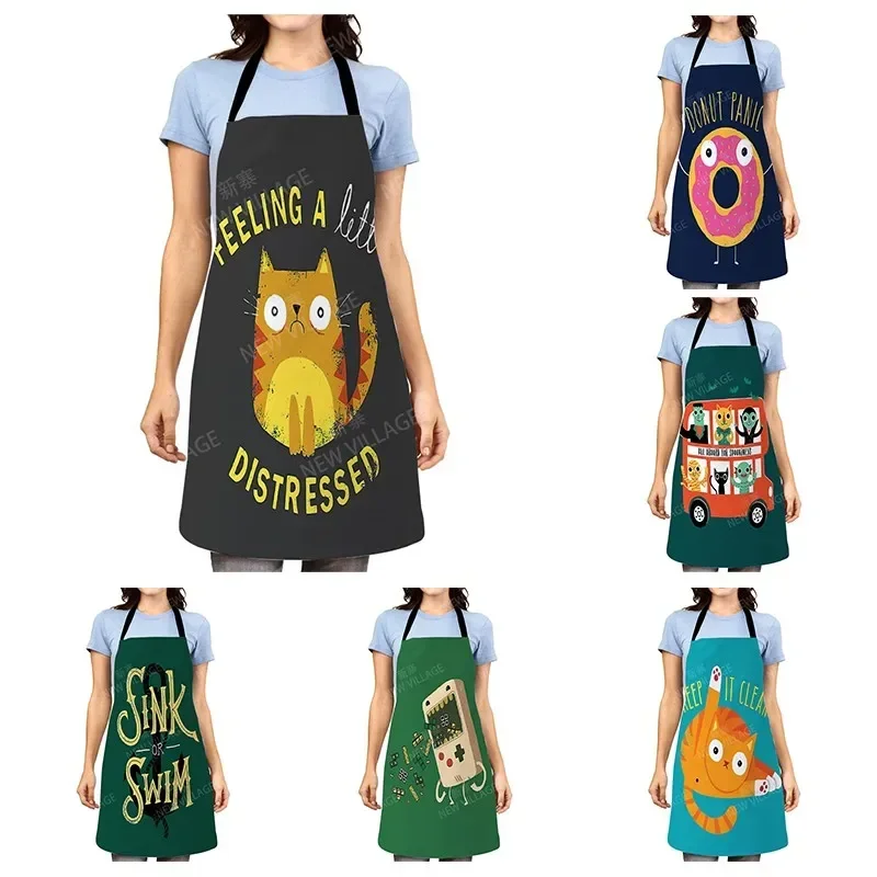 Cartoon Aesthetic Women kitchen apron kids original Children Waterproof girl princess waiter work apron oil proof kawaii cute