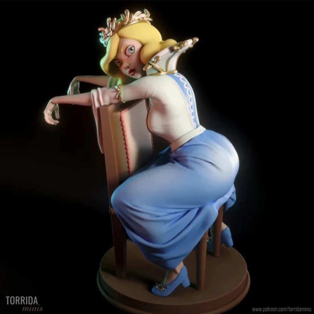 

1/24 3d Printing Model Kit Torrida Minis Elizabeth NSFW Resin Figure Model Kit DIY Miniature Reduction Statue Unpainted Kit Toys