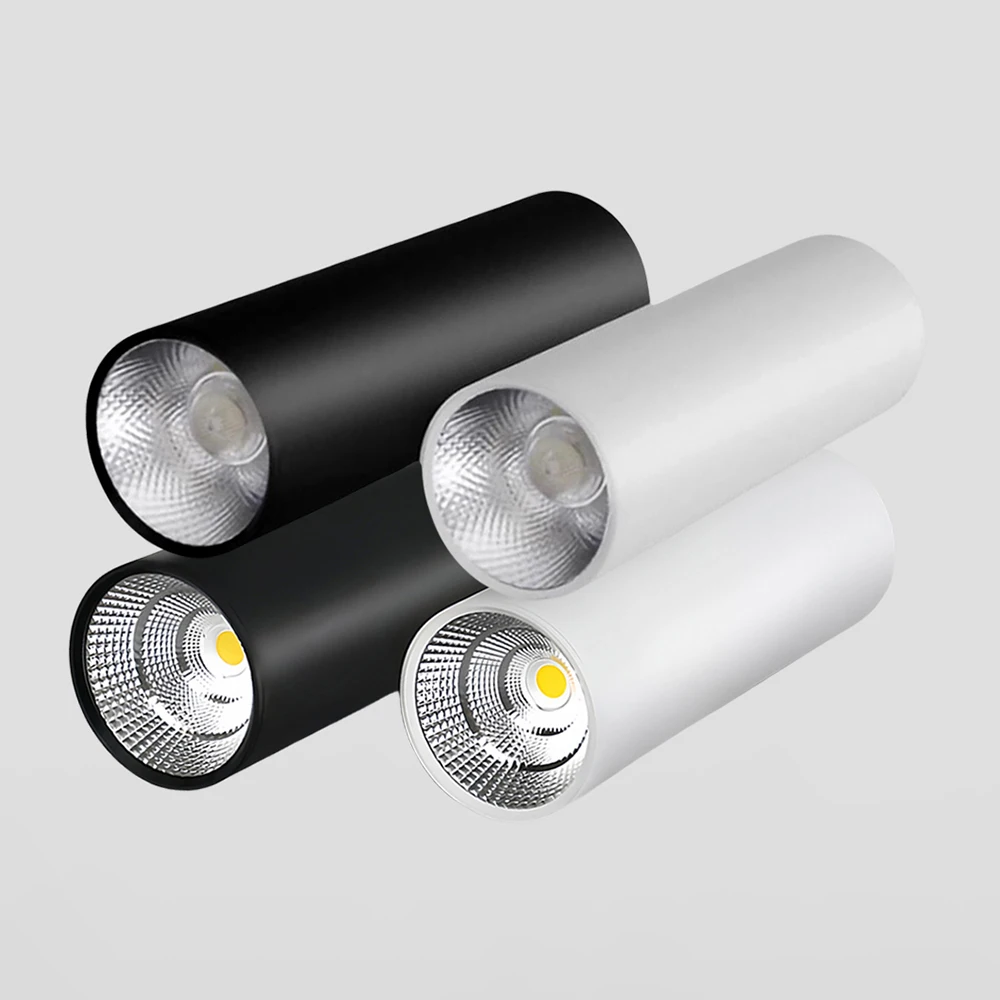 

Cylinder Dimmable COB LED Downlights 10W 15W Long Tube LED Spot Lights AC85~265V LED Ceiling Lights Indoor Background Lighting