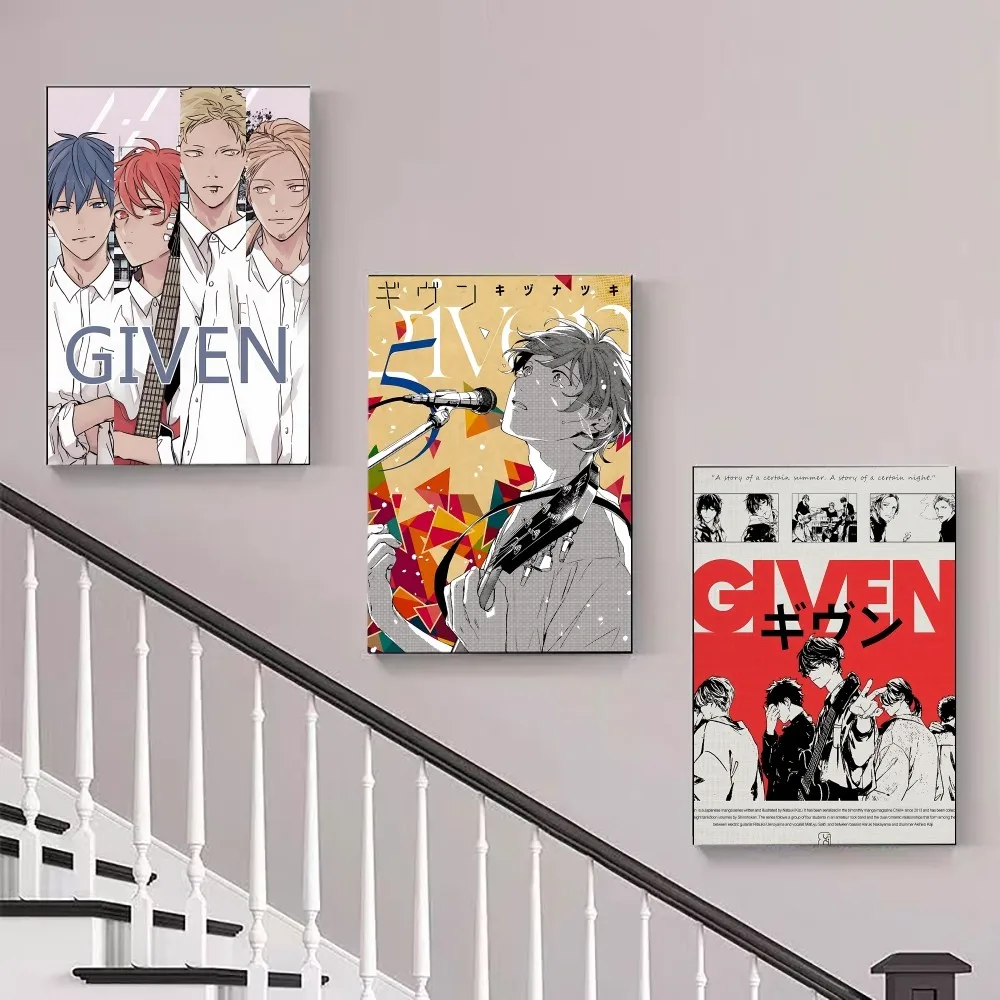 Anime GIVEN Poster Poster Sticky Posters Waterproof Paper Sticker Coffee House Bar Home Decor