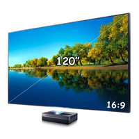 120 Inch ALR UST Fixed Frame Projector Screen Ultra Short Throw Projection T Prism CLR Curtain 3D 4K 8K Supported