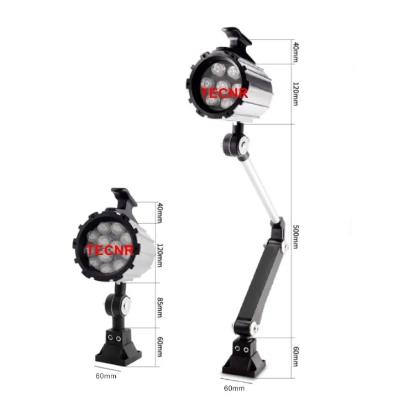 7W 9W 12W CNC Machine LED Light 12V 24V 36V 110V 220V  for Industrial Tool Working Light Lamps Long Arm Folding Lights
