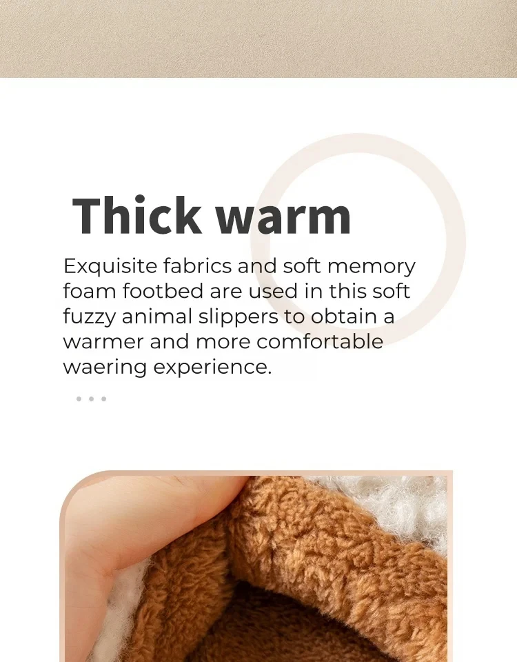 TZLDN Mode männer Hausschuhe Winter Warme Cartoon Bär Schöne Innen Weiche Sohle Nicht-slip Schlafsaal Kausalen Hause Plüsch schuhe Paar – Detail 12