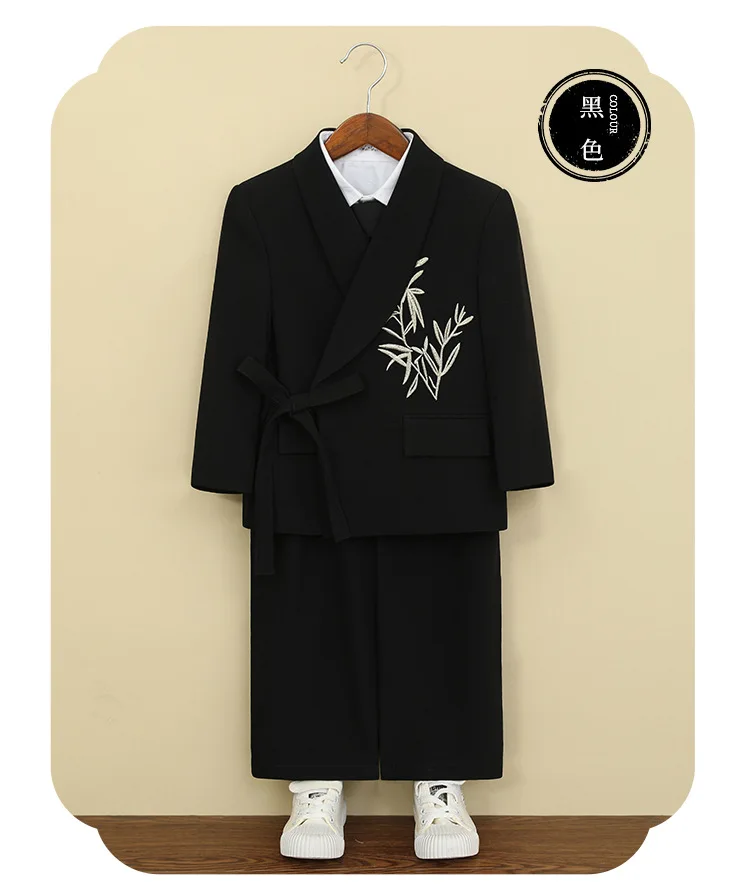 Anzug-Set für Jungen A5055, Kinderkostüm für Bühnenauftritte, Partys, Laufstegshows, Blazer für Blumenjungen, formelles Outfit für Geburtstagsfeiern – Detail 9