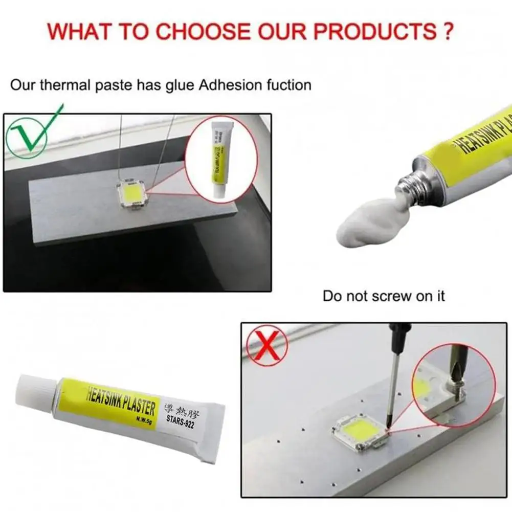 1-5Pcs Thermal Paste Conductive Heatsink Plaster Viscous Adhesive For Chip VGA LED IC Cooler Radiator Cooling Sealers