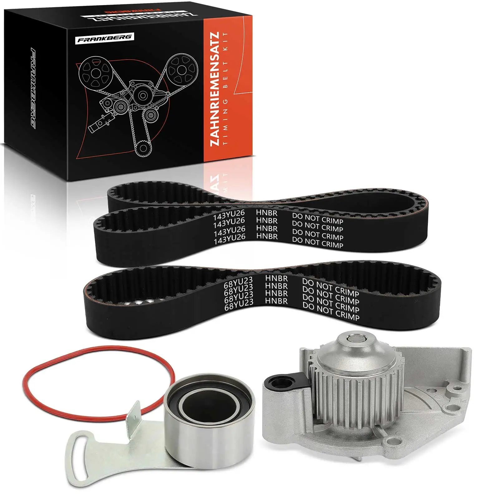 Frankberg 1x Distributieriemset waterpomp voor Land Rover Freelander Rover 400 MG MGF 7883-13202 KP15416XS