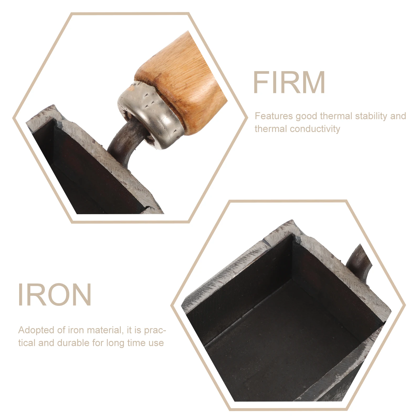 

Oil Tank Mold 4 Inch Wood Handle Iron for Melting Gold Silver Copper DIY Jewelry Accessories Storage