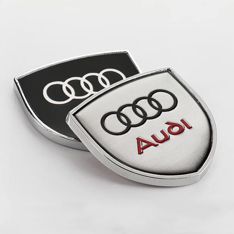 3D Car Styling Shield Emblem Badge Metal Stickers Decor Decals For Audi A3 A4 A5 A6 A7 A8 Q3 Q5 Q7 Q8 B5 B6 B7 B8 TT Sline RS6