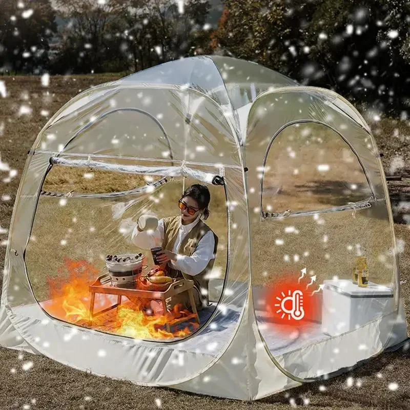 Transparent Tent Star Tent Outdoor Bubble House Camp Winter Warm Sun Room Restaurant Outdoor Camping Weatherproof Tent Supplies