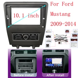 Car Radio MP5 Player Panel Fascia 10inch for 2008-2013 FORD MUSTANG 2Din Stereo Player Install Surround Panel Dash Kit GPS Frame