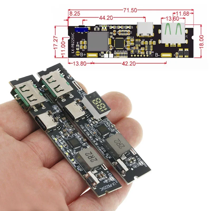 Bidirectional fast charging mobile power module circuit board DIY motherboard kit 22.5W power bank USB/C port VOOC