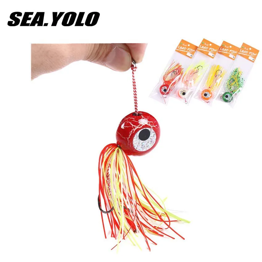 

Sea.Yolo Fishing Lure Fishing Bait Hard Artificial Bait Lead Sinker Big Head Lead Bait 80g Sea Fishing Hook Lead Head Hooks