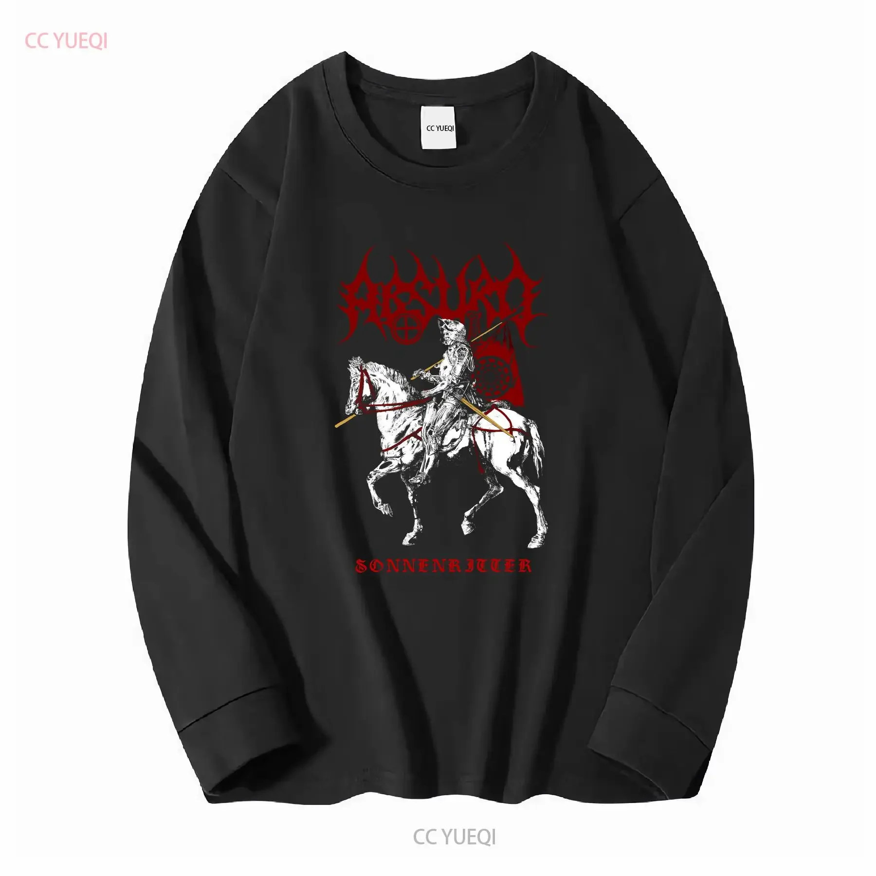 Absurd Sonnenritter T Shirt S 2XL vintage Washed homme Casual Unisex Versatile Stretched designer clothes Breathable Slightly