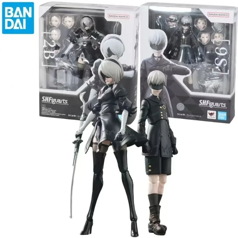 In Stock Bandai Original S.H.Figuarts 2B Yorha No.2 Type B NieR:Automata Ver1.1a 2B Anime Action Figures Model Toys Doll Gifts