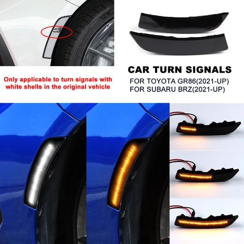 Для Subaru BRZ ZD8 Toyota GR86 ZN8 2021 2022 2023 2024 2025 светодиодный боковой габаритный фонарь, повторитель указателя поворота, мигающий индикатор