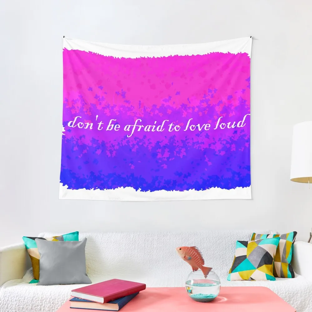 

Love Loud - Bisexual Pride Flag Tapestry Aesthetic Room Decoration Room Decorations Aesthetics Wall Carpet Tapestry
