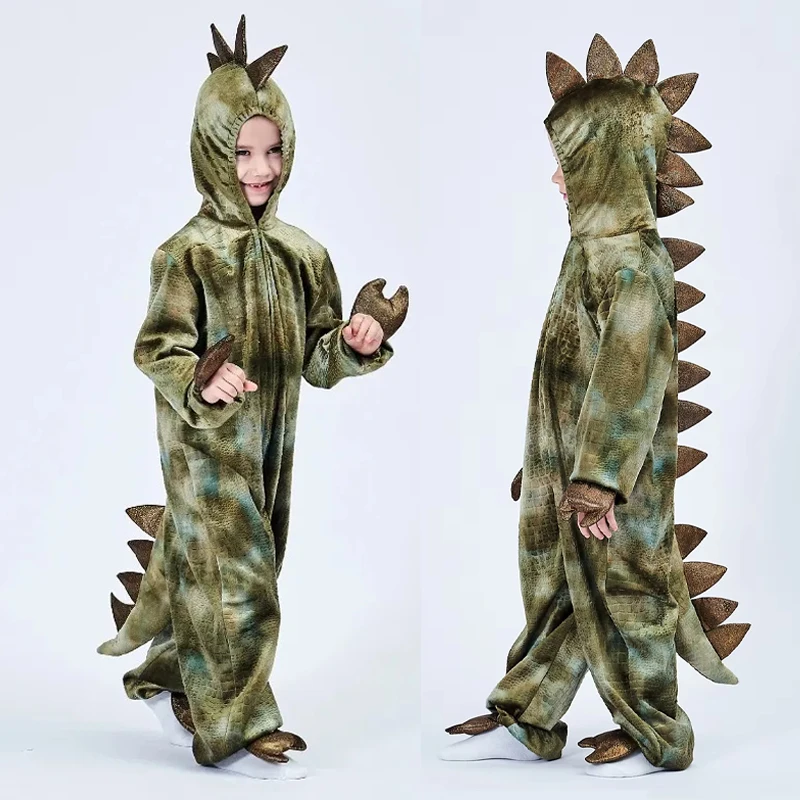 

Cosplay Dinosaur Toddler Enfant Rex Costume For Niño Halloween Purim Party Dress Up Hoodie Performance Jumpsuit