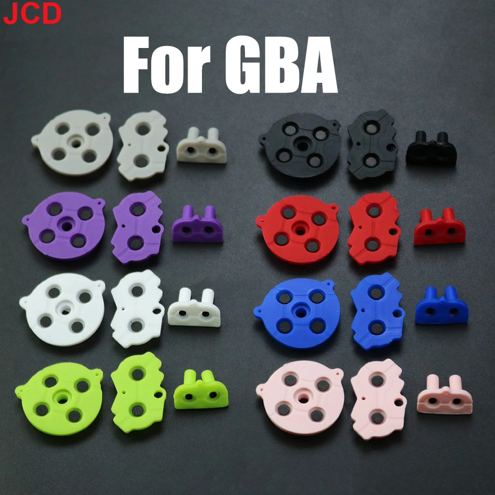 JCD 1Set Colorful Rubber Conductive Buttons A-B D-pad For Game Boy GBA Game Console Silicone Conductive Start Select Keypad