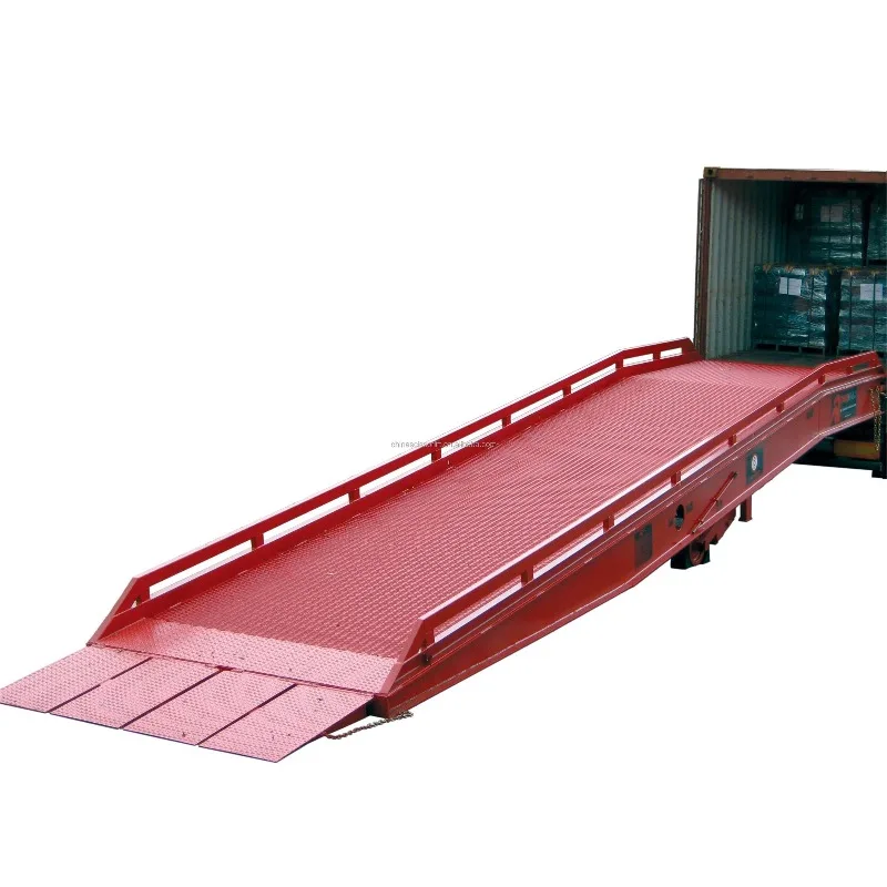 Heavy duty truck anti-skid hydraulic loading ramp
