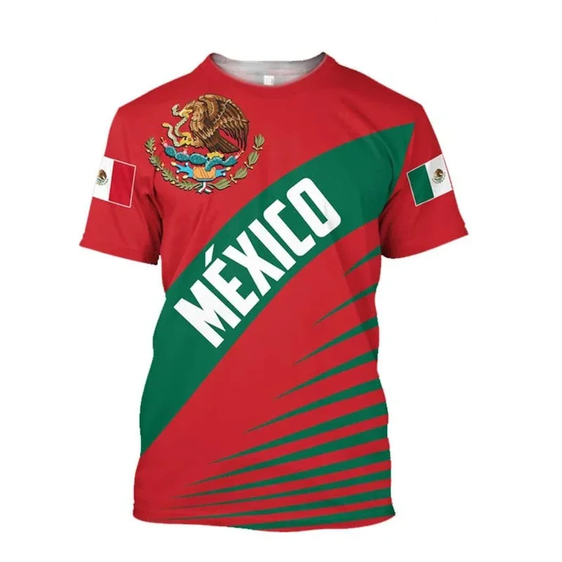 

T-shirt Man Cotton 3D Print Quick Drying Breathable Sport Men Plus Size Mexican Flag Crew Neck T-shirt Summer Fridays