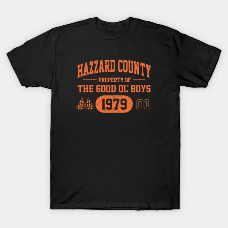 Retro Dukes of Hazzard Vintage Hazzard County Racing Graphic T-Shirt General Lee 01 Muscle Car Tee Classic 80s TV Fan Gift Top