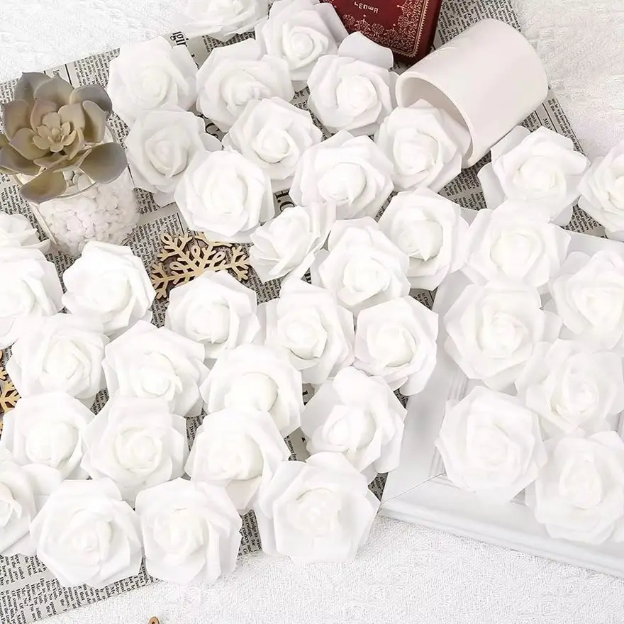 

PE Foam Rose High grade flower christmas Wedding bride bouquet Car Decor DIY gift box Wreath home Outdoor Garden Holiday Party