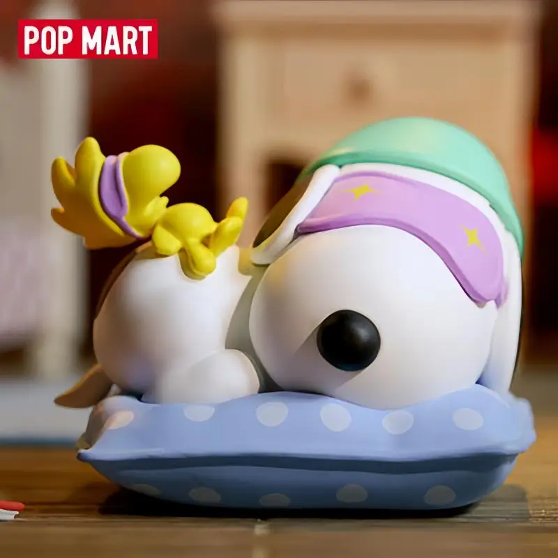 Original Authentic POPMART Snoopy Stay at Home Series Blind Box Cartoon Toys Action Figures Cute Dolls Collectible Display Piece view 4