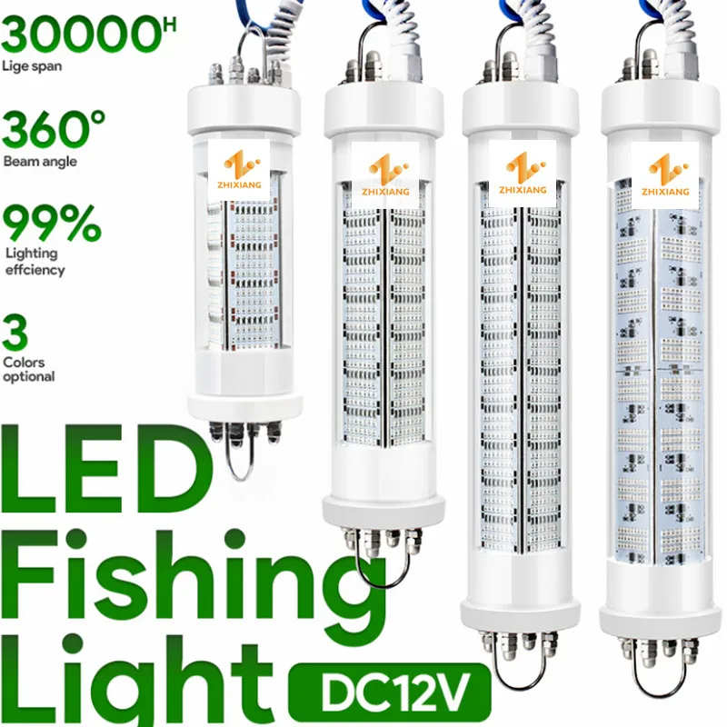 Imagem -04 - Led Luz de Pesca Subaquática Luz Mar Bateria Lula Pesca Isca Lâmpadas 12v 24v 400w 850