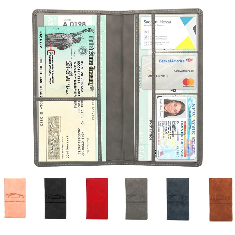 Pu Leather Ultra-thin Driver License Holder Driving License Case ID Bag Cover Car Driving Documents Folder Wallet Unisex