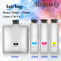 4Colors/Set T05B1 T05B2 T05B3 T05B4 Pigmen Ink Bag For Epson WF-C878R WF-C879R C878R C879R With Chip T05B Ink Pack BK C M Y