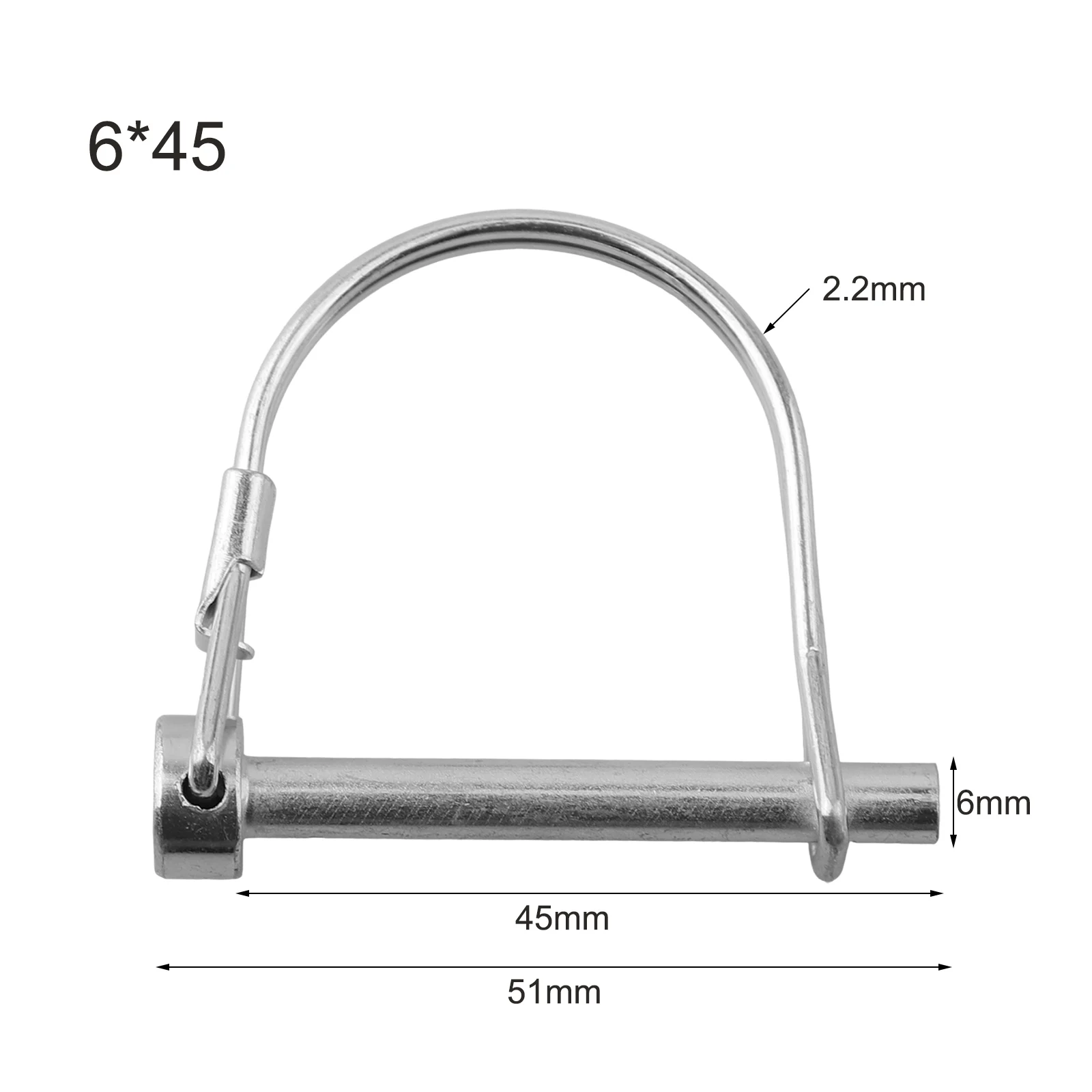 For Lawn Mowers Folding Pin Set Spring Lock Pin Transportation 6 Mm X 50 Mm Rust-resistant Transportation Versatile