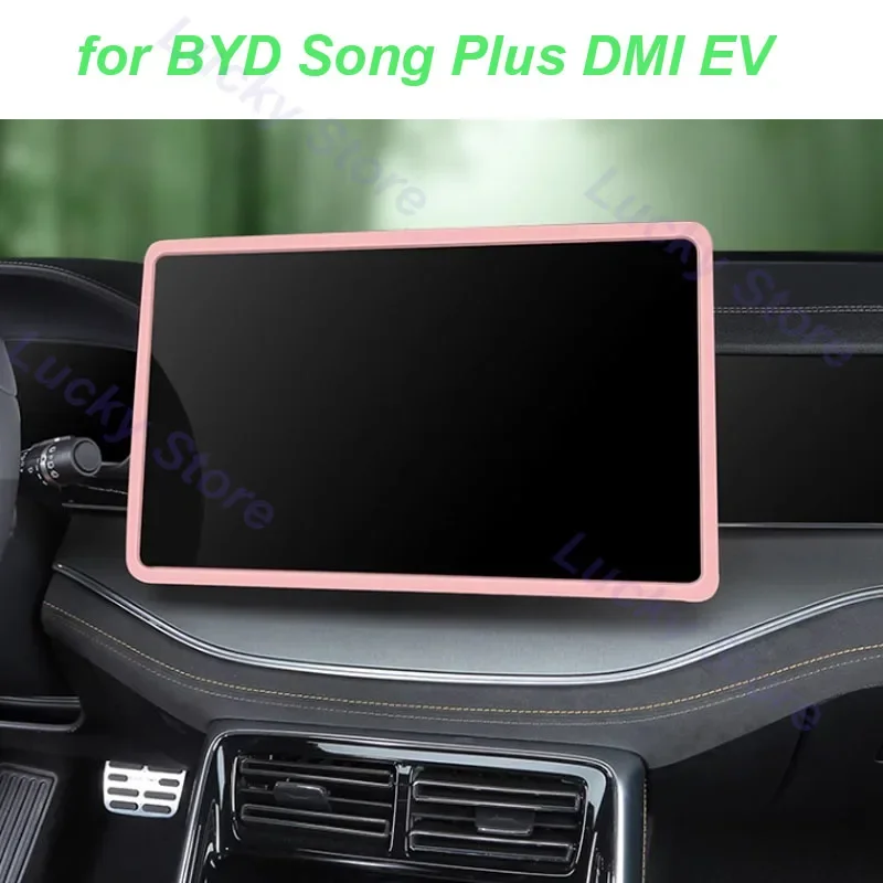 Car Screen Border Protector Frame for BYD Song Plus DMI EV 2020-2024 Dashboard Screen Trim Anti-Scratch Interior Accessories