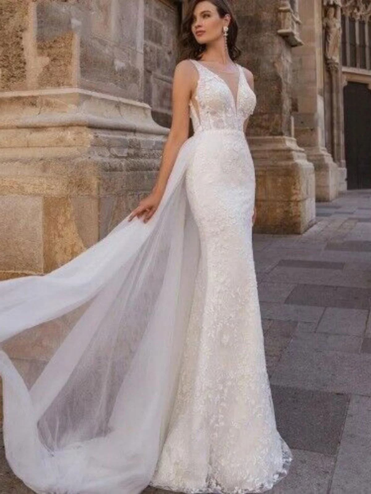 

Съемная длинная тюлевая юбка-русалка, простой и элегантный фартук из тюля для женщин 8-25 лет