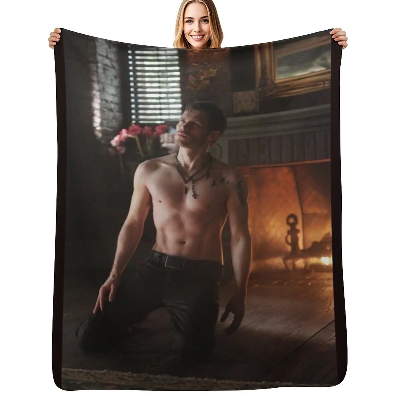 

klaus mikaelson Throw Blanket Decorative Sofas wednesday Hairy Sofa Blankets