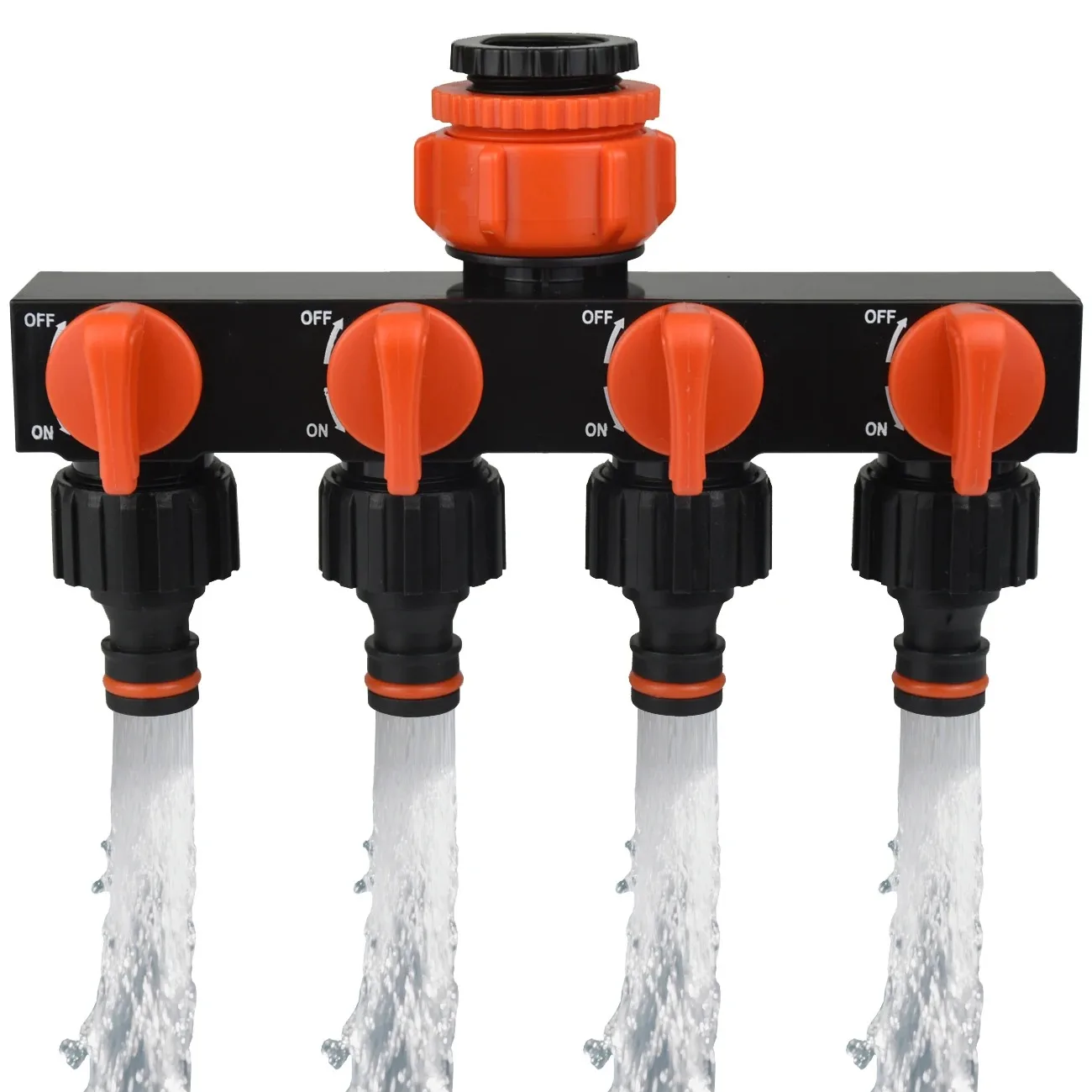 

4-ходовой разветвитель воды от 1 до 3/4 дюйма до 1/2 дюйма, разъем для орошения сада, распределитель клапана для наружного крана для полива, спринклерная система