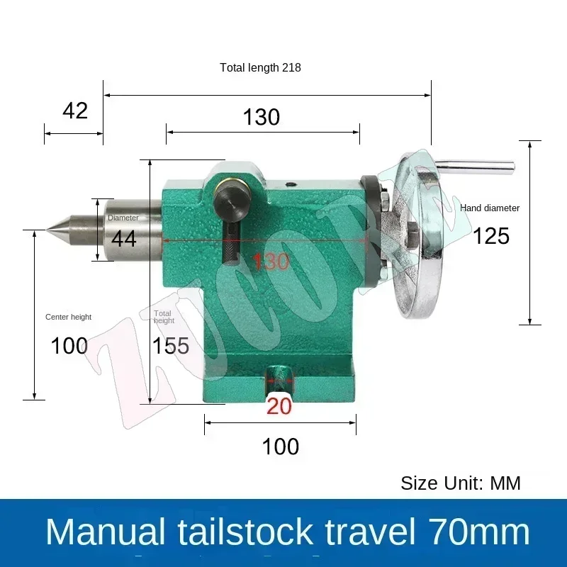 

Новый наперсток задней бабки токарного станка, ручная поворотная задняя бабка в сборе, подвижный центр, патрон для вращающейся дрели, четырехосевой с ЧПУ