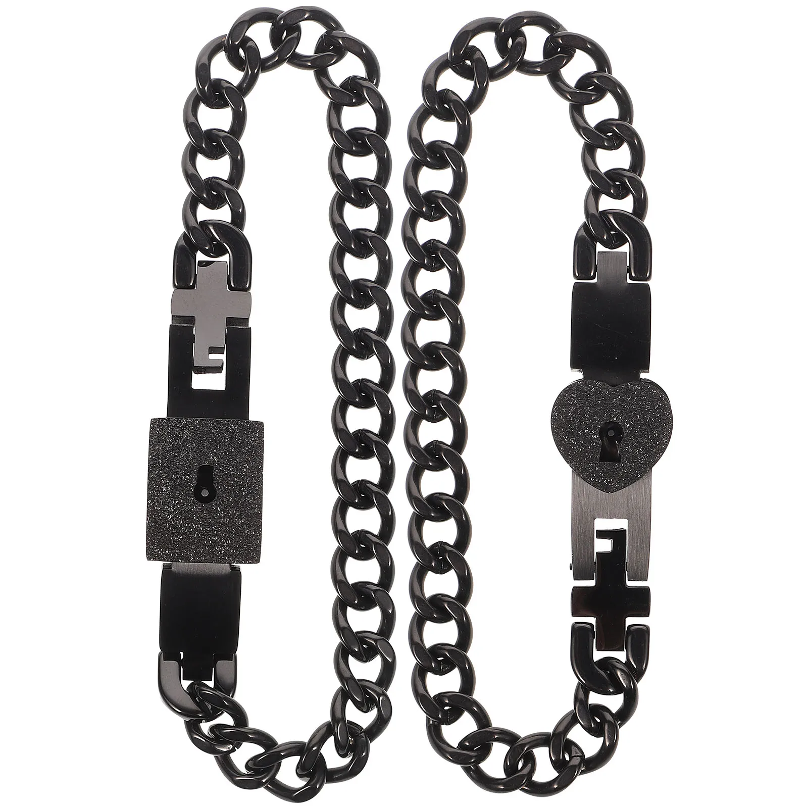 

1Pair Concentric Couple Bracelet Unique Durable Stainless Steel Unisex Daily Travel Party Wrist Rope Gift Unisex Bracelet