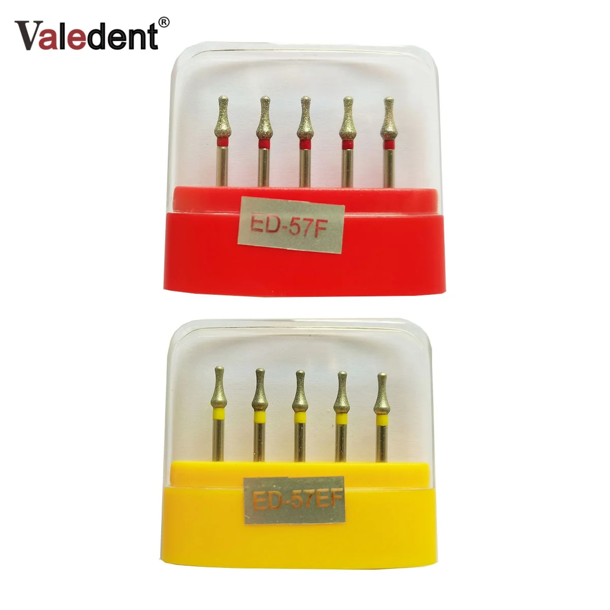 

5 PCS/Box Dental Tooth Contour Trimming Dental Diamond Bur Cavity Preparation Remove The Filling Material ISO ED-57F/ED-57F