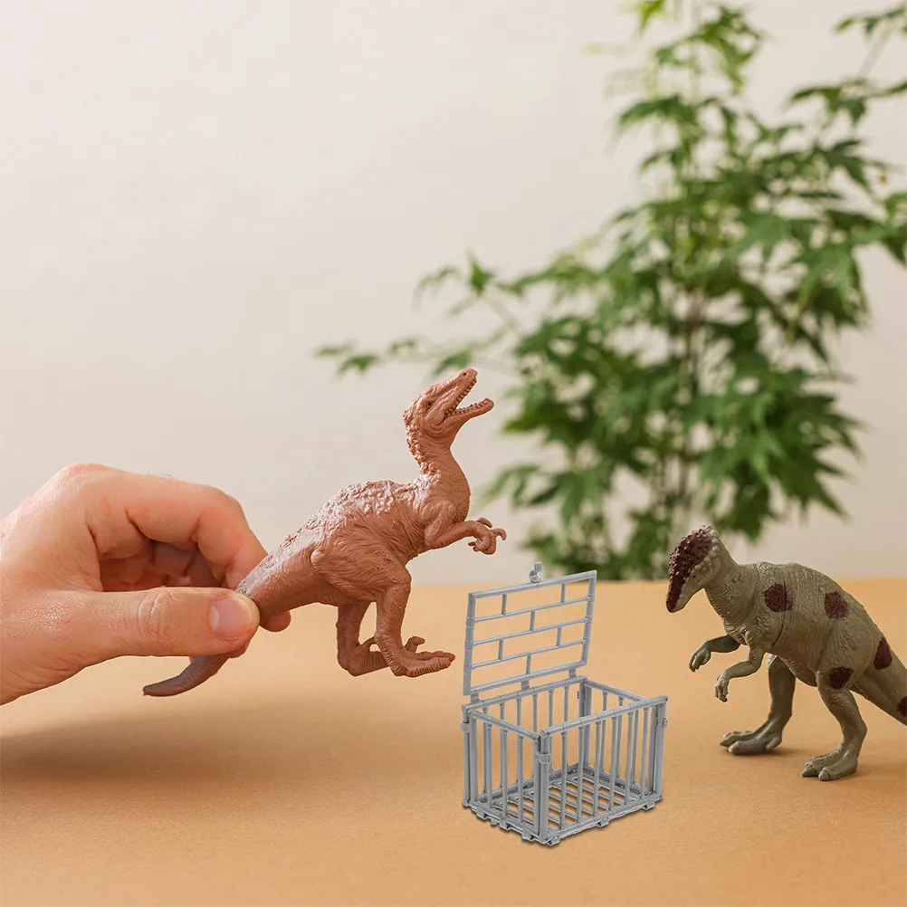 3Pcs Miniature Cage Enclosure DIY Set for Mini Animal Farm Scene Accessories Ornament Tool for Collectors and Kids