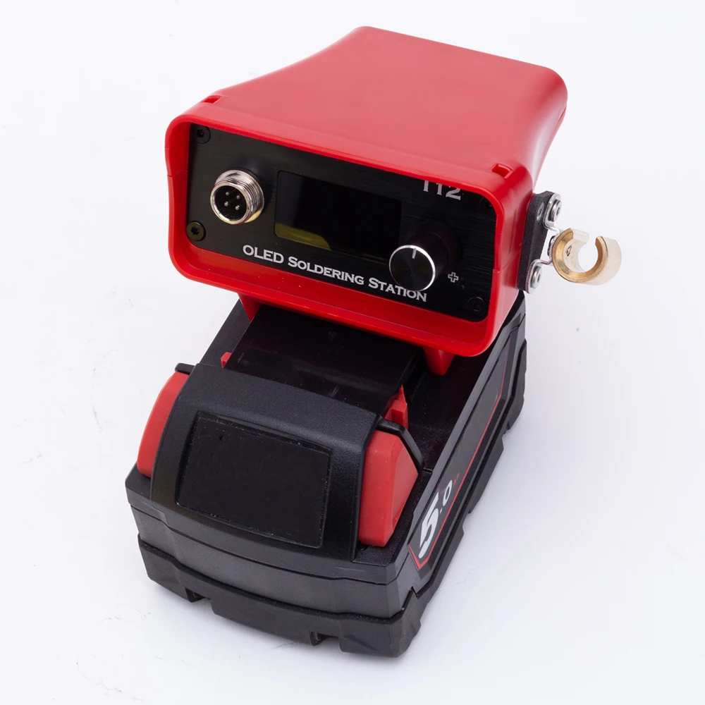 OLED T12 Lötkolbenstation, verstellbare Schweißstation für Milwaukee, 18 V Li-Ionen-Akku für DIY-Reparatur (keine Batterie) – Detail 1
