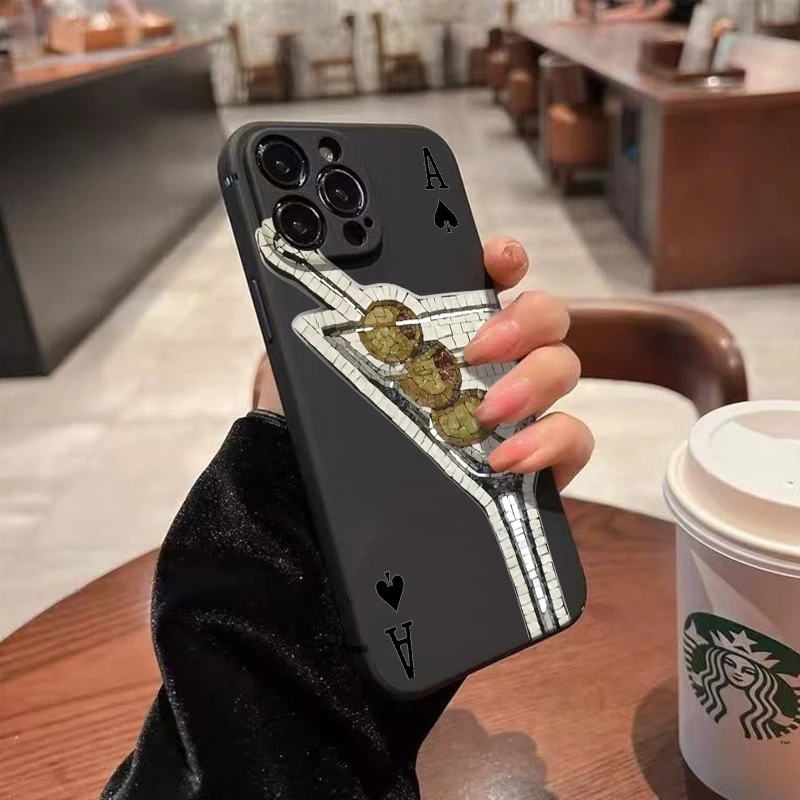 بوكر كوكتيل سيليكون جراب هاتف آيفون 17 برو ماكس الهواء 16E 16 15 13 12 11 14 7 8 زائد XS X XR للصدمات الحلوى غطاء ناعم #4