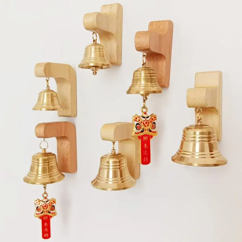 HOT! Wood Door Bell Japanese Wind Chime Wooden Door Bell Entry Door Reminder Doorbell Room Decorative Doorbell Year Decorations