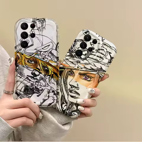 Anime JoJo Steel Ball Run Phone Case For Samsung Galaxy S25 S24 S23 S22 Ultra Plus S21 FE A73 A72 A55 A54 Dustproof Bumper Cover
