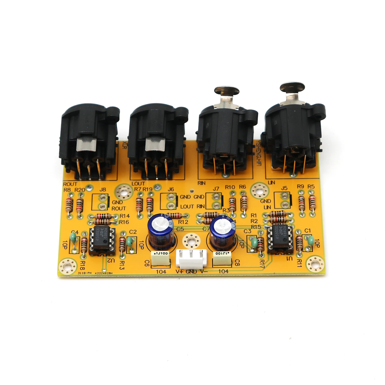 RCA to XLR Board with NE5532P Preamp Balanced Front-End Unbalanced to Balanced Balanced to Unbalanced for Audio DAC Amplifier CD