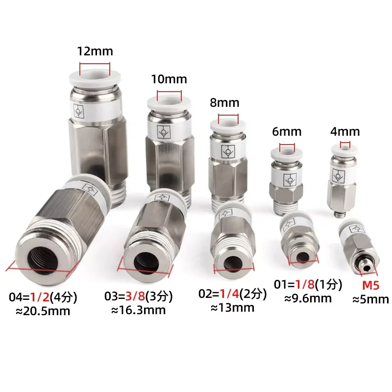 1-10pcs Pneumatic Check Valve SPC VPC M5 1/8