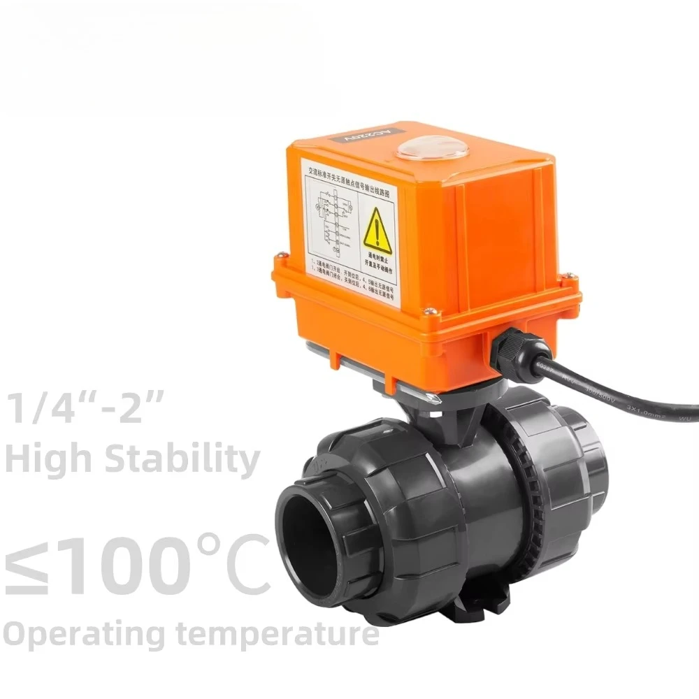 

Light Weight High Stability Water Ball Valve Moisture-proof Motor 2" UPVC Flange Electric Ball Valve
