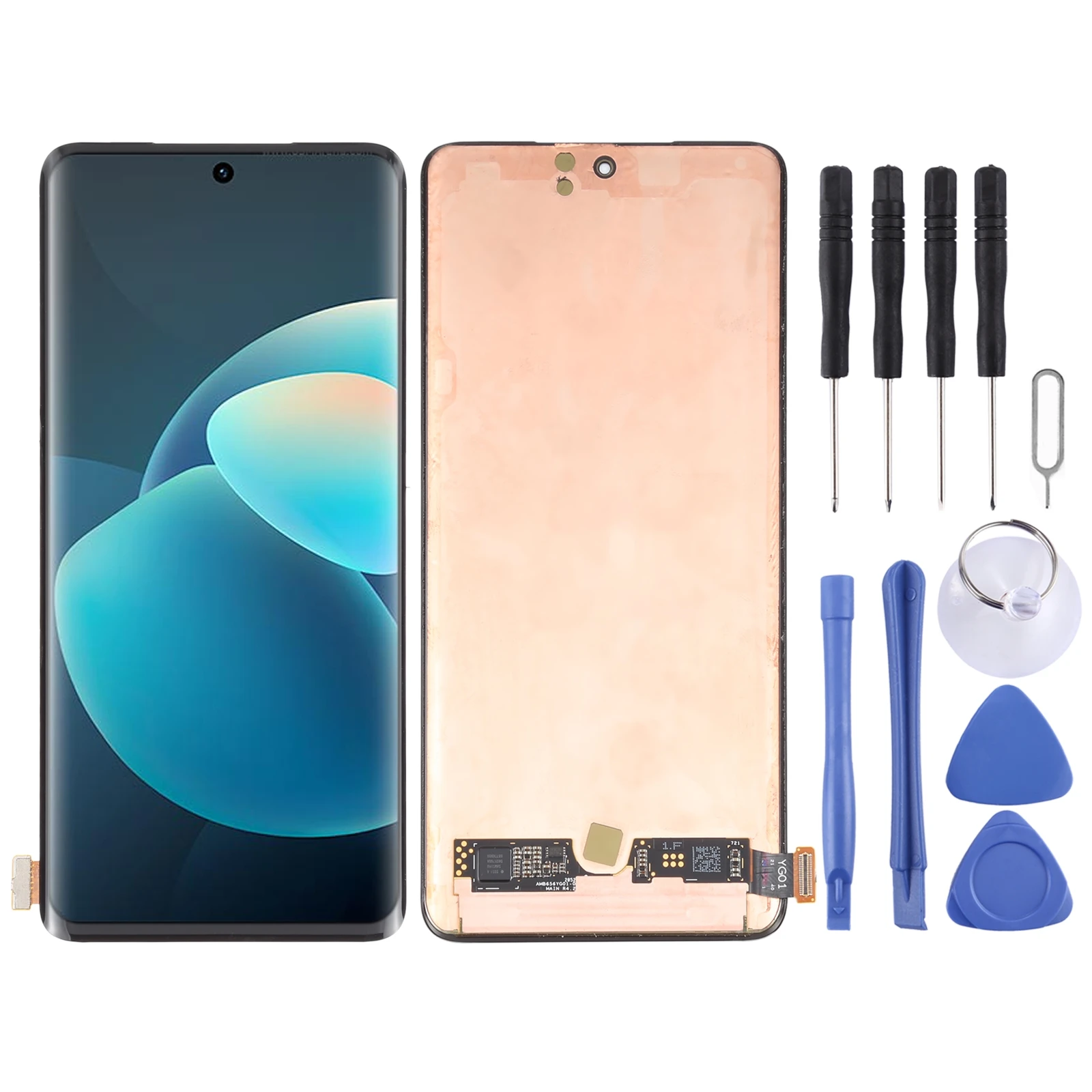 AMOLED Material LCD Screen and Digitizer Full Assembly for vivo X60 Pro / X60T Pro+ / X60 Pro+ / X70 Pro / S15 Pro V2046